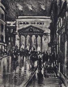 Haymarket Tiyatrosu (lito) by Joseph (after) Pennell