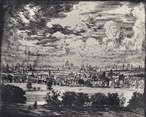 Londra, Hampstead üzerinde (lito) by Joseph (after) Pennell
