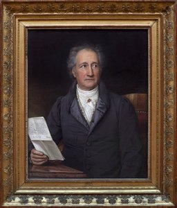 Johann Wolfgang von Goethe (1749-1832). Joseph Stieler (1781-1858), Tuval Üzerine Yağlıboya Tablo by Joseph Carl Stieler