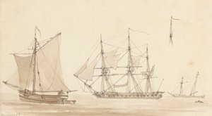 Schooner, Corvette ve Fishing Smack by Joseph Cartwright
