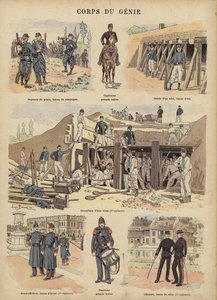 Fransız ordusunun askeri mühendisleri (renkli taş)