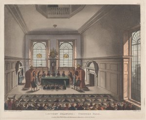 Piyango Çekilişi, Coopers Salonu, 1 Şubat 1809., 1 Şubat 1809. by Joseph Constantine Stadler