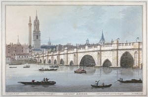 Eski Londra Köprüsü, 1795 by Joseph Constantine Stadler