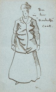 Rashelfe Paltolu Arı Teyze (kalem ve mürekkep) by Joseph Crawhall