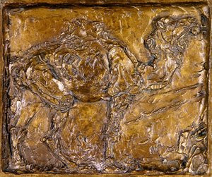Camel ve Ibex Plaques (bronz) (ayrıca bkz. 351310) by Joseph Crawhall