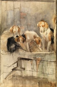 Foxhounds - Şıngırdayan Kapı by Joseph Crawhall