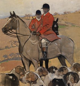 The Meet (keten üzerine guaj) by Joseph Crawhall