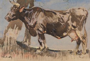 Eski İnek (keten üzerine guaj) by Joseph Crawhall