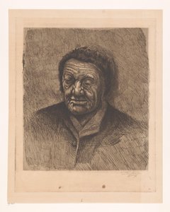 Bilinmeyen yaşlı bir kadının portresi by Joseph Dujardin (signed by artist)