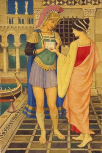 Bir Roma Gladyatörü ve Leydisi by Joseph Edward Southall