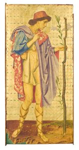 Crystofore, 1898-99 (araçlı altın varak panel üzerinde karışık teknik) (342697 detayı) by Joseph Edward Southall