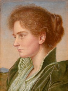 Gertrude Southall (vücut boyası ve arap zamkı ile suluboya, altın ile güçlendirilmiş)