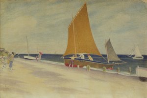Sahil Keyfi, 1925 (kağıt üzerinde wc) by Joseph Edward Southall