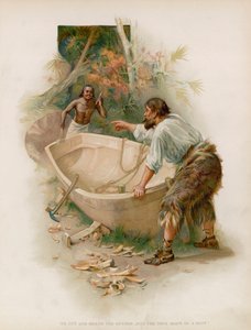 Robinson Crusoe için İllüstrasyon by Joseph Finnemore