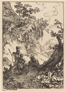 Zırhlı Adamlarla Manzara, Ağaç Kütüğü by Joseph Fischer