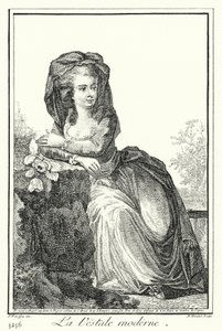 Modern Vestal Bakire (gravür) by Joseph Franz von (after) Goez
