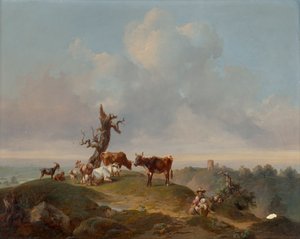 Meradaki inekler ve keçiler by Joseph Heicke