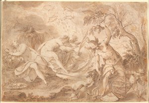 Farklı tanrı ve tanrıçalar: Ceres, Venüs, Mars ve Merkür by Joseph Heintz d.Æ.