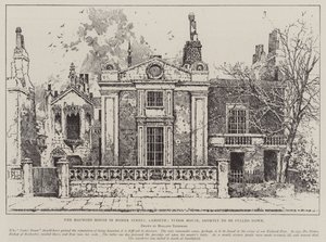 Homer Caddesi'ndeki Perili Ev, Lambeth, Tudor Evi, kısa süre sonra yıkılacak by Joseph Holland Tringham