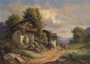 Joseph Höger Kırsal cennet 1852 by Joseph Hoger