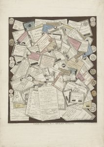 Fransız papiergeld Fransa Cumhuriyeti Madeni Para Kağıtları (nesne üzerindeki başlık) by Joseph Hunin
