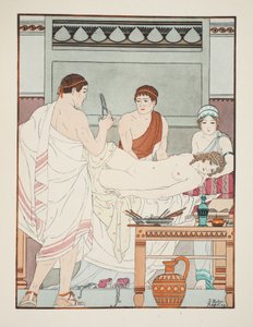 Gynaecological examination, illustration from 
