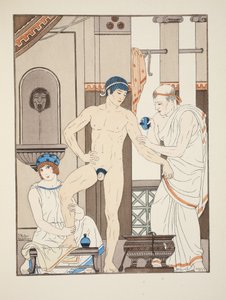 Masaj, 'Hipokrat'ın Eserleri'nden bir illüstrasyon, 1934