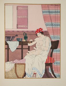 Bebeklerin bakımı, 'Hipokrat'ın Eserleri'nden bir illüstrasyon, 1934 by Joseph Kuhn Regnier