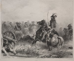 Süvari Sahnesi, 1836. by Joseph Louis Hippolyte Bellange