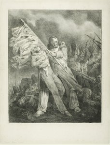 Yaralı Standart Taşıyıcı by Joseph Louis Hippolyte Bellange