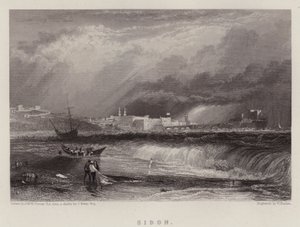 Sidon (renkli taş) by Joseph Mallord William (after) Turner