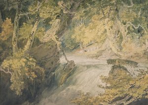 A River in Spate, 1796 dolayları (kağıt üzerine suluboya) by Joseph Mallord William Turner