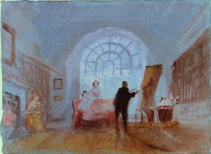 Bir şövale başında çalışan sanatçı, 1828 by Joseph Mallord William Turner