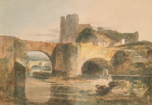 Brecon Köprüsü ve Kalesi, 1795 dolayları (kağıt üzerine suluboya) by Joseph Mallord William Turner