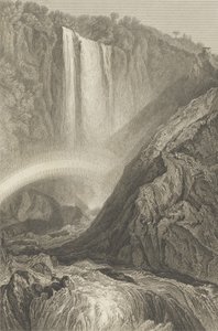Terni Çağlayanı, 1820 dolayları by Joseph Mallord William Turner