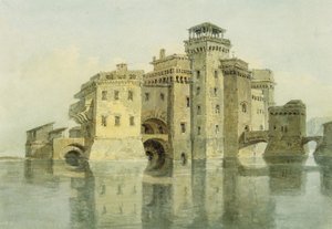Kale, tarih bilinmiyor (kağıt üzerine suluboya ve kurşun kalem) by Joseph Mallord William Turner