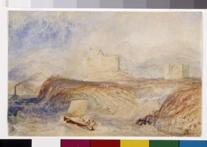 Dunstaffnage (beyaz kağıt üzerine suluboya ve guaj) by Joseph Mallord William Turner