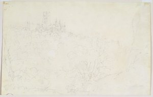 Durham, c.1801 (kağıt üzerine kurşun kalem) by Joseph Mallord William Turner