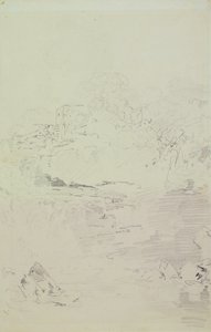 Falls of the Clyde, c.1801 (kağıt üzerine kurşun kalem) by Joseph Mallord William Turner