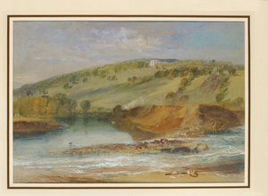Farnley Hall, Wharfe ve Washburn Kavşağından by Joseph Mallord William Turner