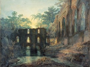 Fountains Abbey (suluboya) by Joseph Mallord William Turner
