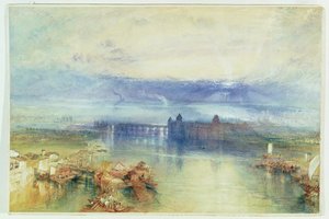 Konstanz Gölü by Joseph Mallord William Turner