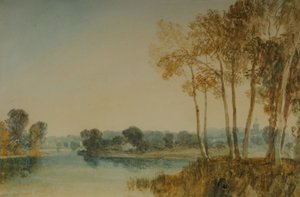 Thames Nehri kenarında ağaçlı manzara, 1805 dolayları (kağıt üzerine suluboya) by Joseph Mallord William Turner