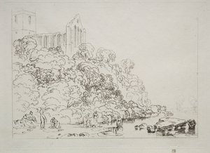 Çalışmalar Kitabı: Dumblain Manastırı, İskoçya. by Joseph Mallord William Turner