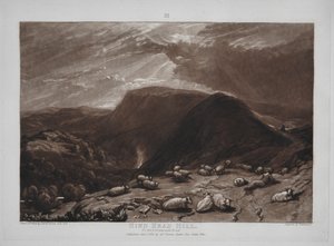 Liber Studiorum: Portsmouth Yolu üzerindeki Hind Head Tepesi. by Joseph Mallord William Turner