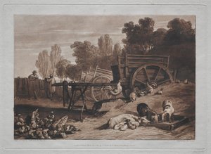 Liber Studiorum: Horozlu Çiftlik Bahçesi by Joseph Mallord William Turner