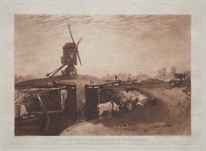 Liber Studiorum: Yel Değirmeni ve Kilit. by Joseph Mallord William Turner