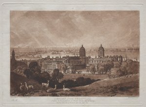 Greenwich konumundan Londra by Joseph Mallord William Turner