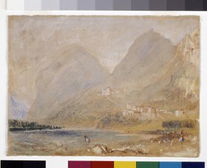 Martinswand, Near Innsbruck (gri kağıt üzerine suluboya ve guaj) by Joseph Mallord William Turner