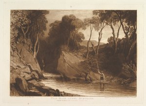Blair Athol yakınlarında, İskoçya Liber Studiorum, bölüm VI, levha 30, 1 Haziran 1811. by Joseph Mallord William Turner